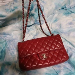 RED LAMBSKIN CHANEL BAG